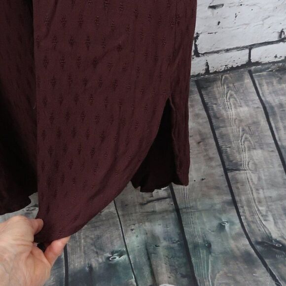 SOLIKA DARK BROWN JADEN LONG SLEEVE KAFTAN WITH BUTTON DOWN CHEST SIZE MEDIUM - Picture 6 of 10